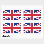 Sticker Rectangulaire Drapeau britannique, Drapeau du Royaume-Uni (Feuille)