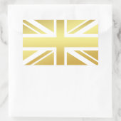 Sticker Rectangulaire Drapeau britannique Golden Union Jack (Sac)