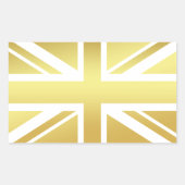Sticker Rectangulaire Drapeau britannique Golden Union Jack (Devant)