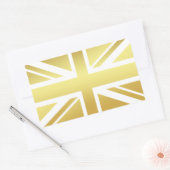 Sticker Rectangulaire Drapeau britannique Golden Union Jack (Enveloppe)