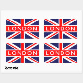 Sticker Rectangulaire Drapeau britannique Londres (Feuille)