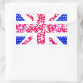 Sticker Rectangulaire Drapeau britannique mignon (Sac)