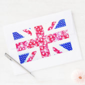 Sticker Rectangulaire Drapeau britannique mignon (Enveloppe)