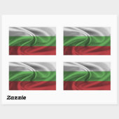 Sticker Rectangulaire Drapeau Bulgarie (Feuille)