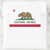 Sticker Rectangulaire Drapeau californien, Drapeau californien (Sac)