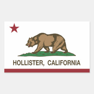 Sticker Rectangulaire Drapeau californien Hollister