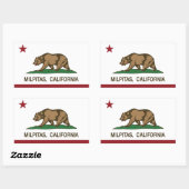 Sticker Rectangulaire Drapeau californien Milpitas (Feuille)