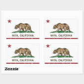 Sticker Rectangulaire Drapeau californien Napa (Feuille)