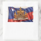 Sticker Rectangulaire drapeau cambodgien (Sac)