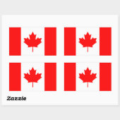 Sticker Rectangulaire Drapeau canadien (Feuille)