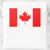 Sticker Rectangulaire Drapeau canadien (Sac)