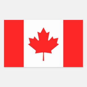 Sticker Rectangulaire Drapeau canadien