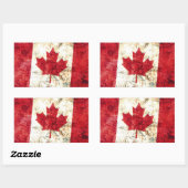 Sticker Rectangulaire Drapeau canadien (Feuille)