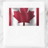 Sticker Rectangulaire Drapeau canadien (Sac)