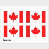 Sticker Rectangulaire Drapeau canadien (Feuille)