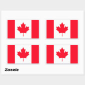 Sticker Rectangulaire Drapeau canadien. CANADA. (Feuille)