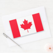 Sticker Rectangulaire Drapeau canadien. CANADA. (Enveloppe)