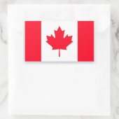 Sticker Rectangulaire Drapeau canadien. CANADA. (Sac)