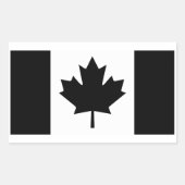 Sticker Rectangulaire Drapeau canadien en art noir (Devant)