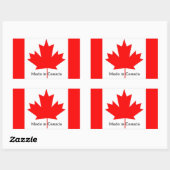Sticker Rectangulaire Drapeau canadien, fabriqué au Canada (Feuille)