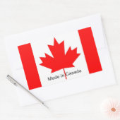 Sticker Rectangulaire Drapeau canadien, fabriqué au Canada (Enveloppe)