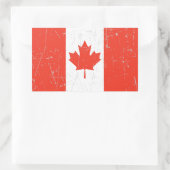 Sticker Rectangulaire Drapeau canadien griffé (Sac)