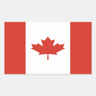Sticker Rectangulaire Drapeau canadien patriotique