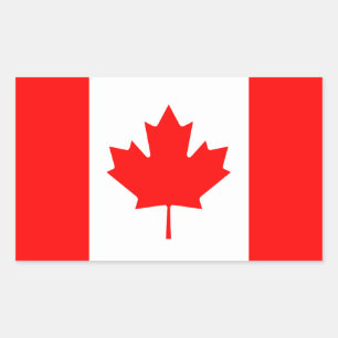 Sticker Rectangulaire Drapeau canadien patriotique