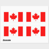Sticker Rectangulaire Drapeau canadien Red Graphisme (Feuille)