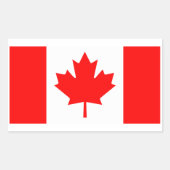 Sticker Rectangulaire Drapeau canadien Red Graphisme (Devant)