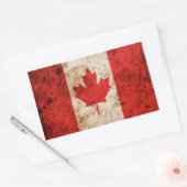 Sticker Rectangulaire Drapeau canadien robuste (Enveloppe)