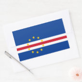 Sticker Rectangulaire Drapeau Cap-Vert/Verdien/Verdien (Enveloppe)