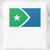 Sticker Rectangulaire Drapeau Cedar Rapids, Iowa (Sac)