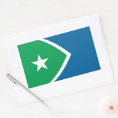Sticker Rectangulaire Drapeau Cedar Rapids, Iowa (Enveloppe)