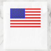 Sticker Rectangulaire Drapeau Chats Noirs Et Bandes (Sac)