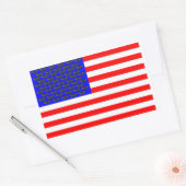 Sticker Rectangulaire Drapeau Chats Noirs Et Bandes (Enveloppe)