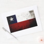 Sticker Rectangulaire Drapeau Chili noir (Enveloppe)