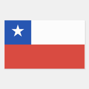 Sticker Rectangulaire Drapeau chilien chatouilleur Drapeau chilien