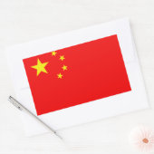 Sticker Rectangulaire Drapeau chinois (Enveloppe)