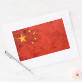 Sticker Rectangulaire Drapeau chinois robuste (Enveloppe)