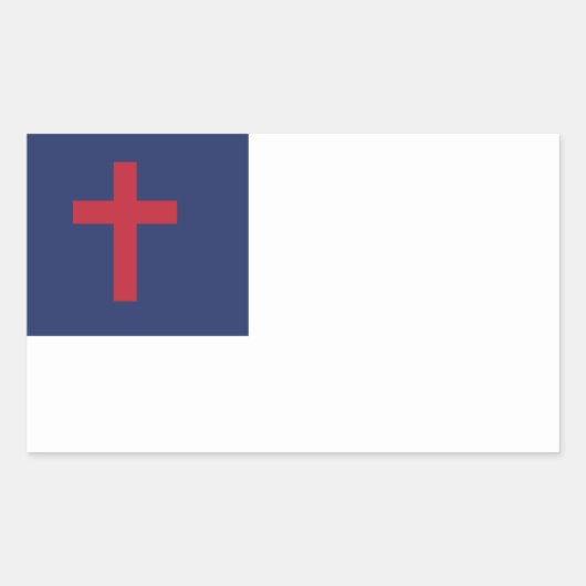 Sticker Rectangulaire Drapeau chrétien (Devant)