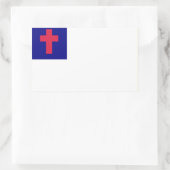 Sticker Rectangulaire Drapeau chrétien (Sac)