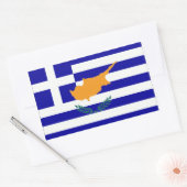 Sticker Rectangulaire Drapeau chypriote grec (Enveloppe)