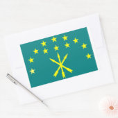 Sticker Rectangulaire Drapeau Circassien (Enveloppe)
