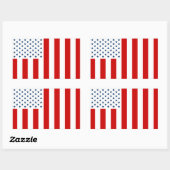 Sticker Rectangulaire Drapeau civil des États-Unis en temps de paix (Feuille)
