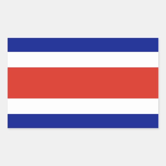 Sticker Rectangulaire Drapeau civil du Costa Rica (Devant)