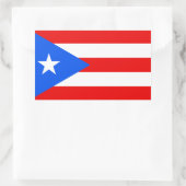 Sticker Rectangulaire Drapeau classique de Porto Rico (Sac)