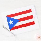 Sticker Rectangulaire Drapeau classique de Porto Rico (Enveloppe)
