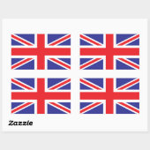 Sticker Rectangulaire Drapeau classique Union Jack British (UK) (Feuille)