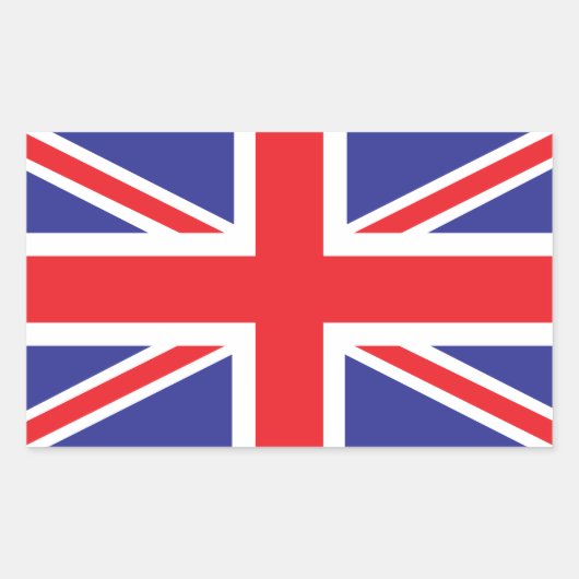 Sticker Rectangulaire Drapeau classique Union Jack British (UK) (Devant)